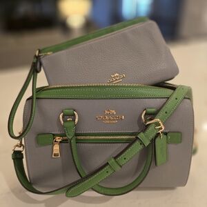 Coach Rowan Satchel & Double Zip Wallet